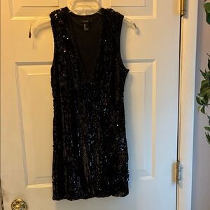 Forever 21 Black Sequin Mini Dress
